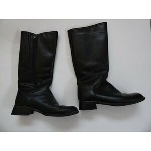 Santana Canada Womens Boots Black Block Heel Side Zip Waterproof 10